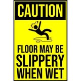 caution floor may be slippery when sign